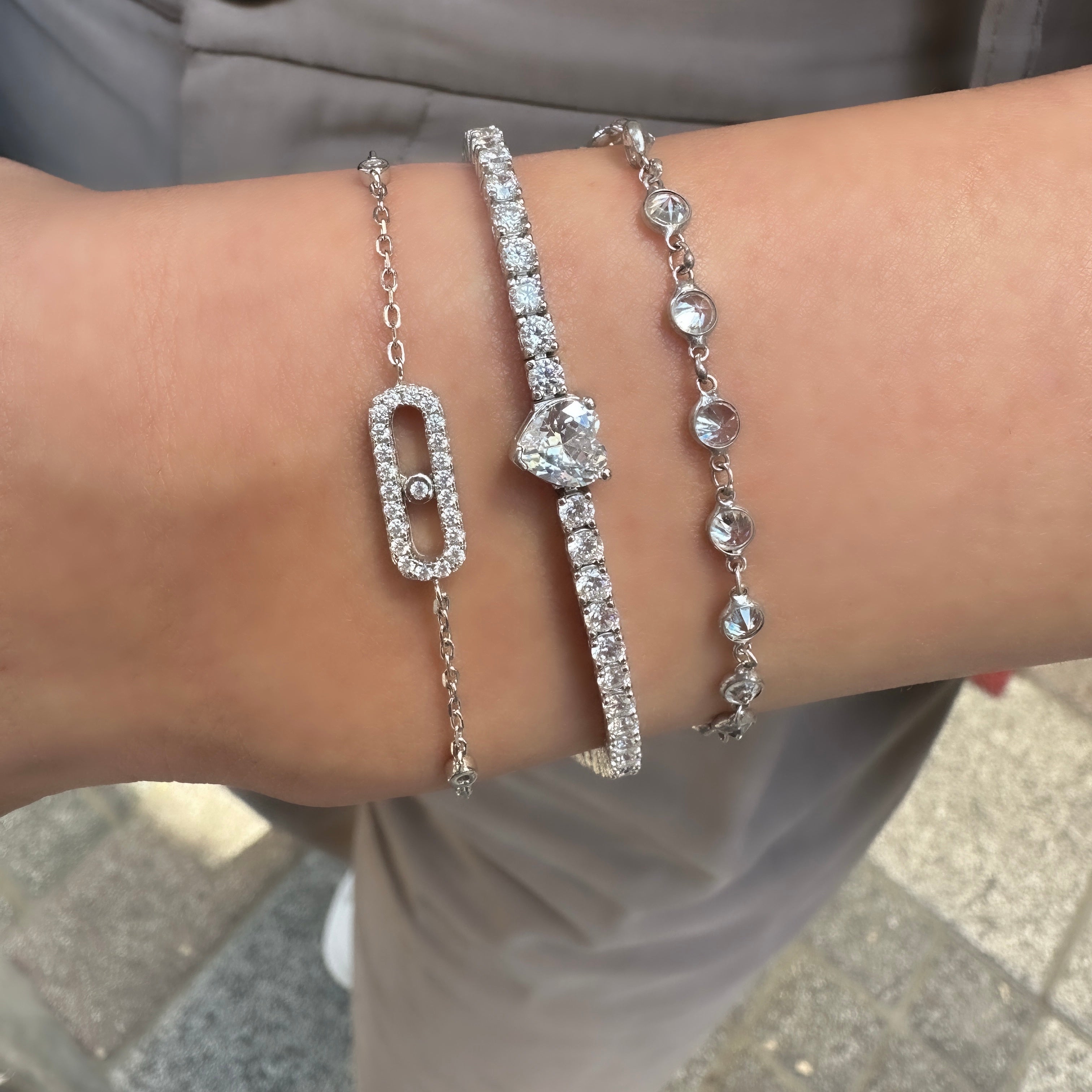 Kalp Taşlı Suyolu Bileklik