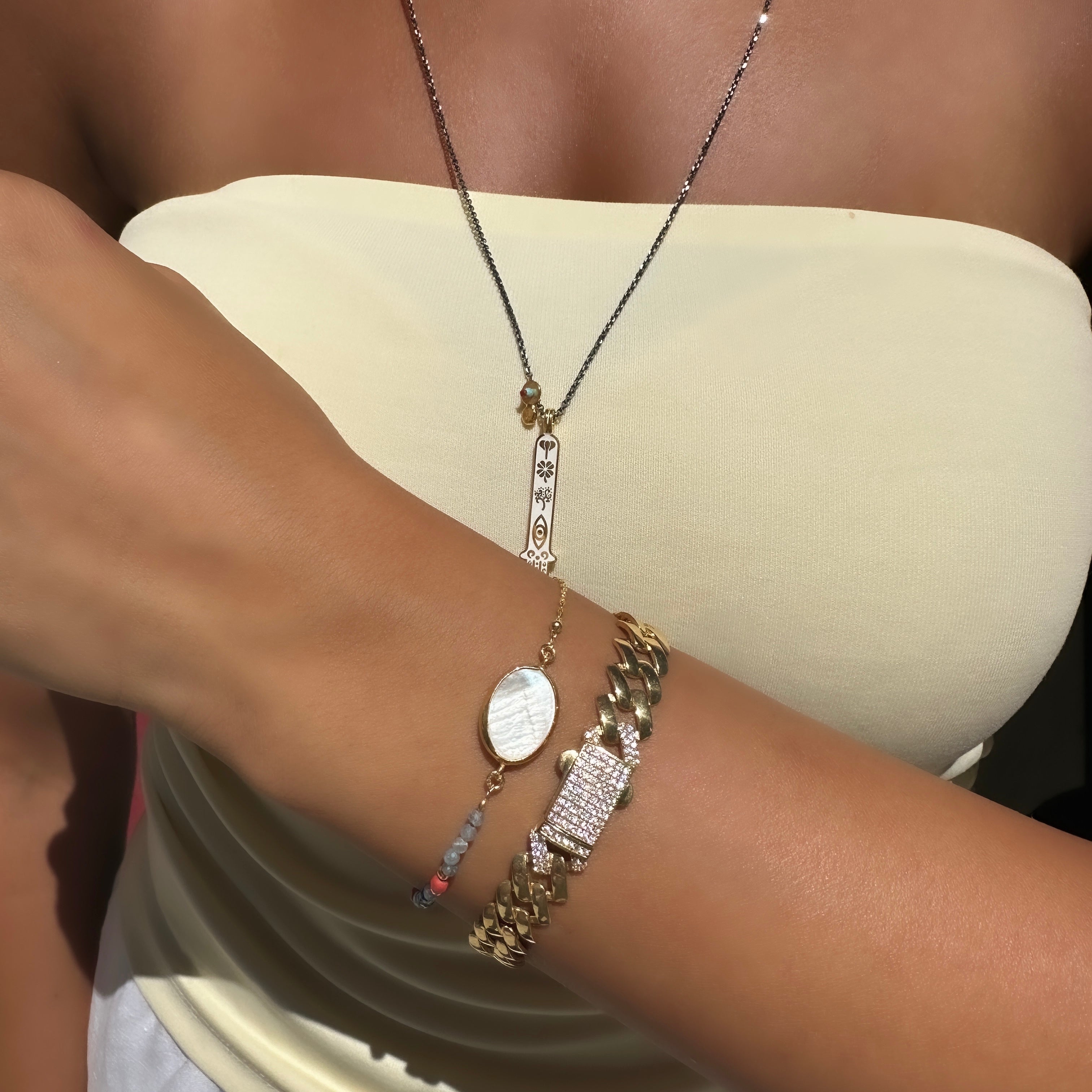 Mavi ve Kırmızı Taşlı Doğal Taş Bileklik