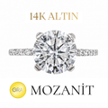 14K Design Moissanite Solitärring
