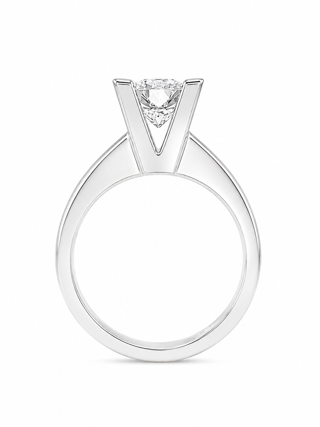 Two Carat Moissanite Solitaire Ring
