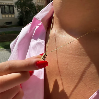 Domed Letter Necklace