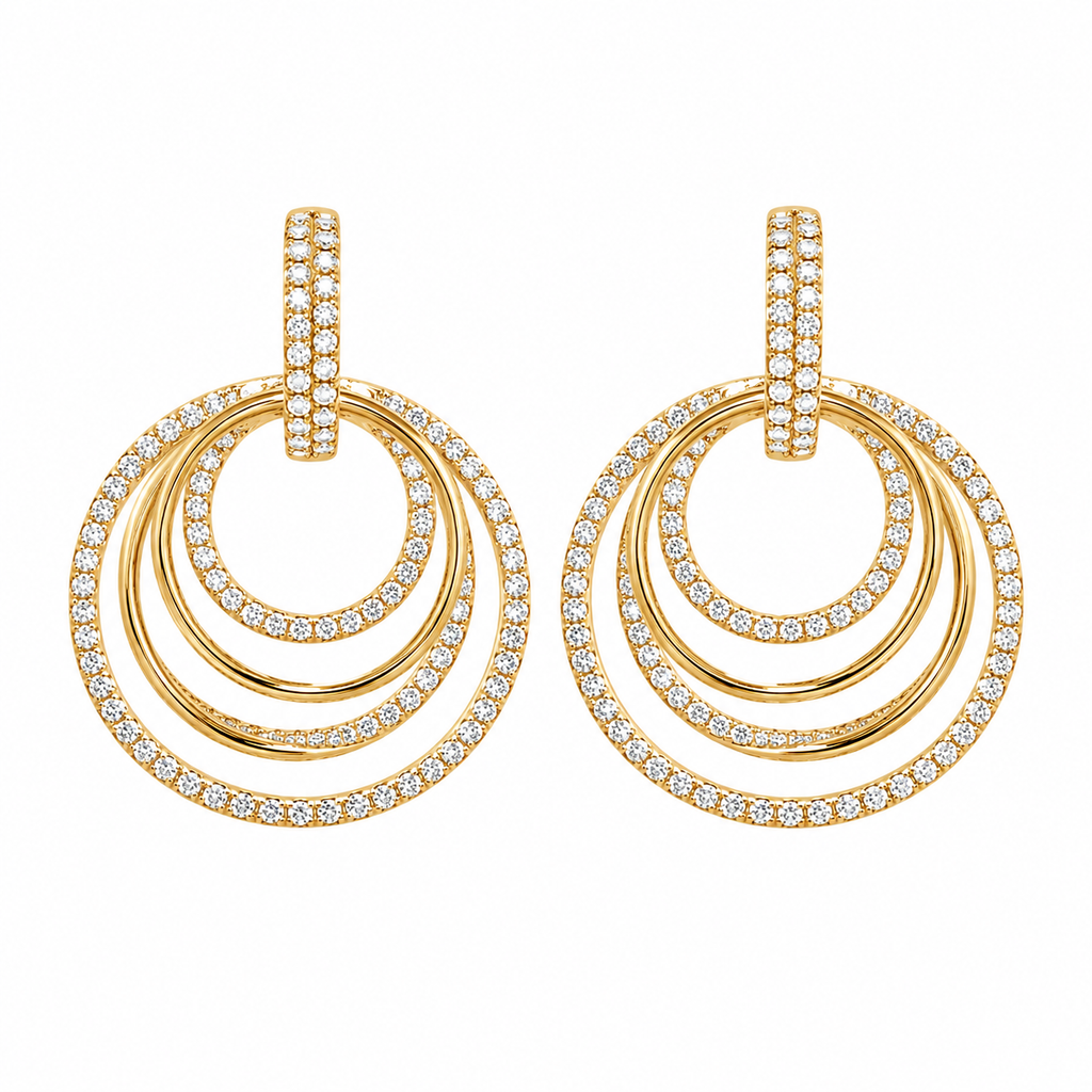 Round Row Earrings