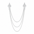 Marquise Stone Trio Chain Earrings