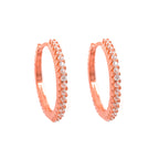 Büyük Boy Taşlı Halka Küpe