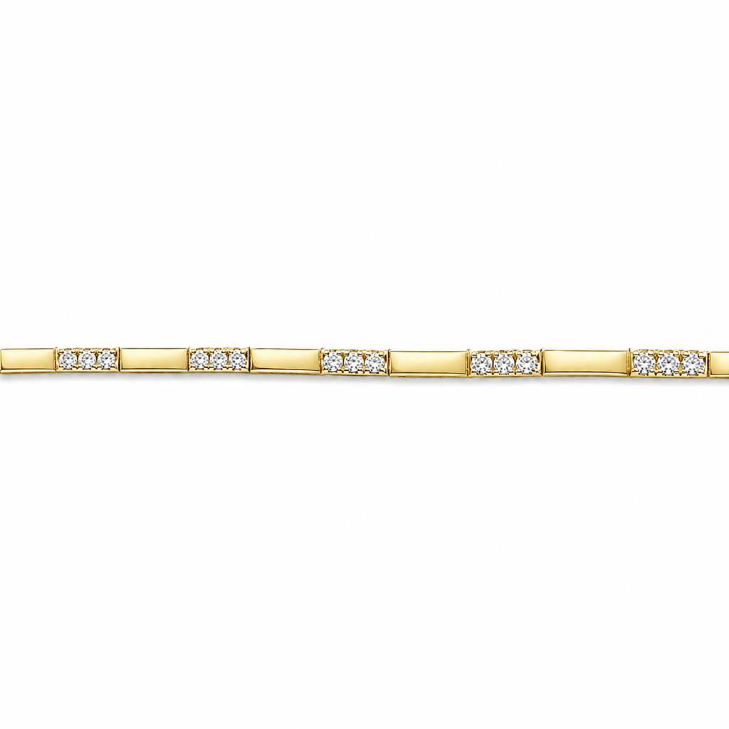 Rectangular Bracelet with Stone Details