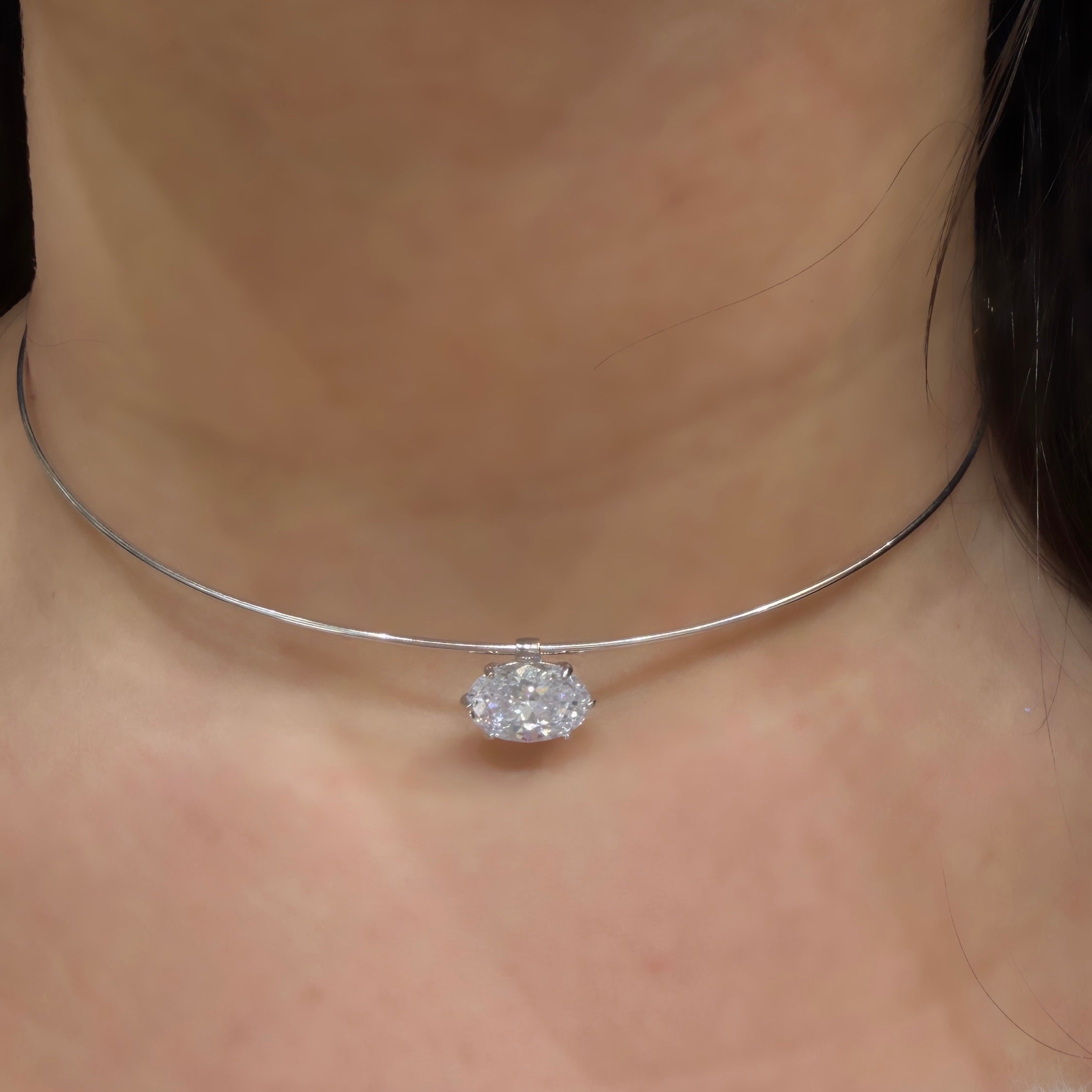 Design Ovalgeschnittenes Choker Halskette