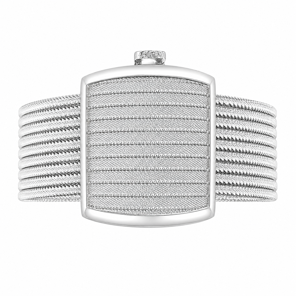 Silver Trabzon Woven 9-Row Bracelet