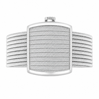 Silbernes Trabzon-Geflecht 9-reihiges Armband