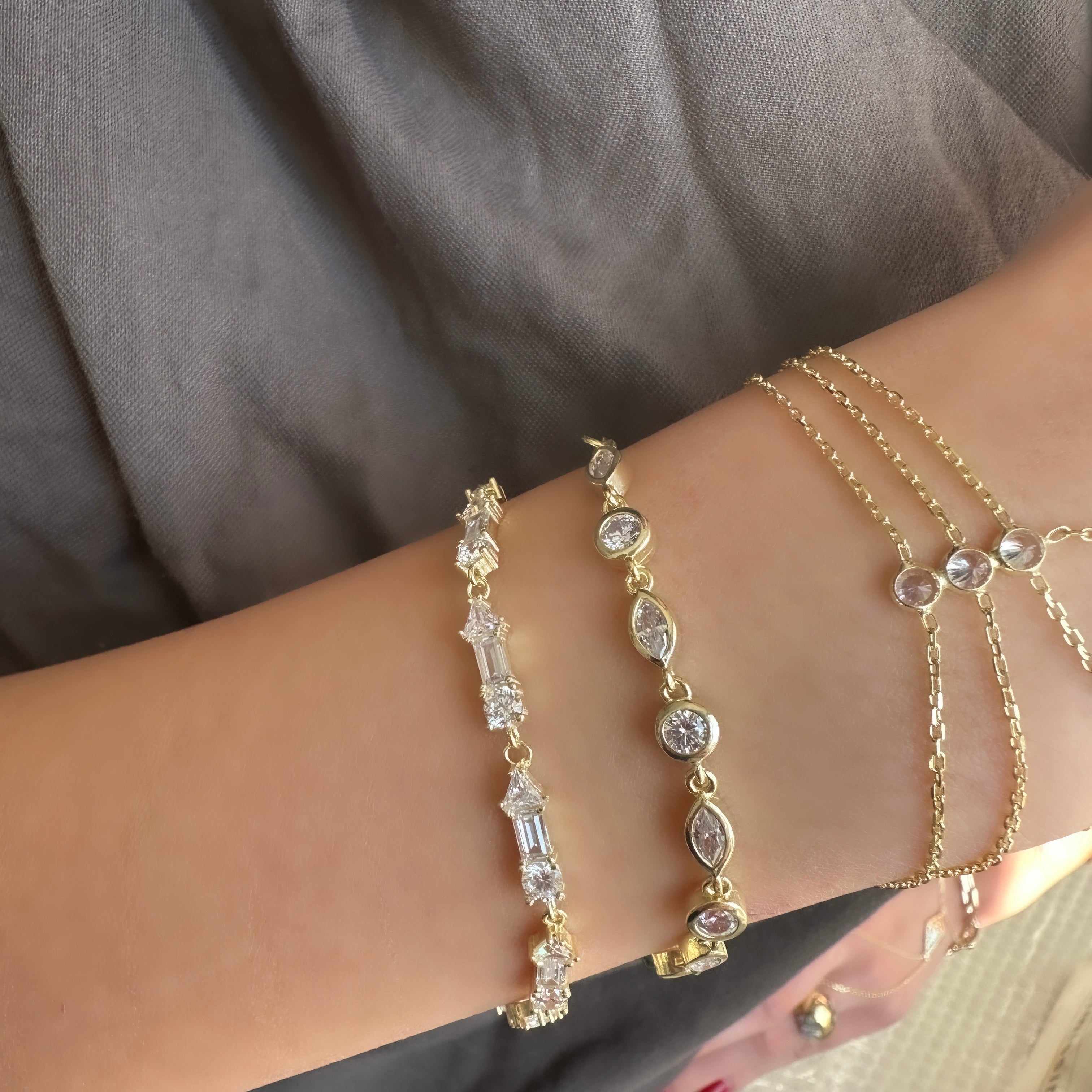 Damla Yuvarlak Taşlı Bileklik