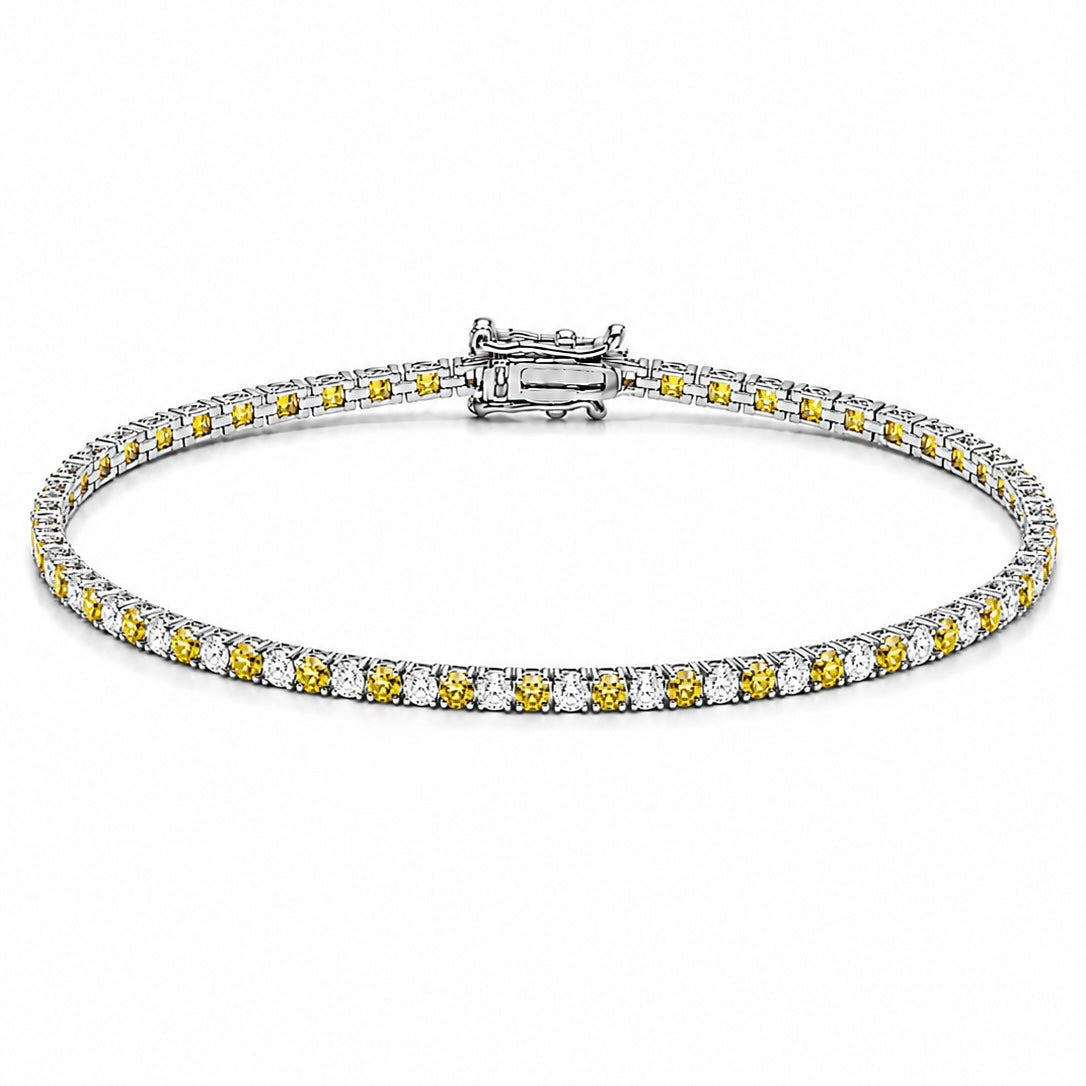 2.5mm Yellow Stone Tennis Bracelet