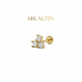 14K Üç Taş Piercing