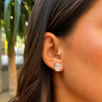 14K Stone-Set Moissanite Earring