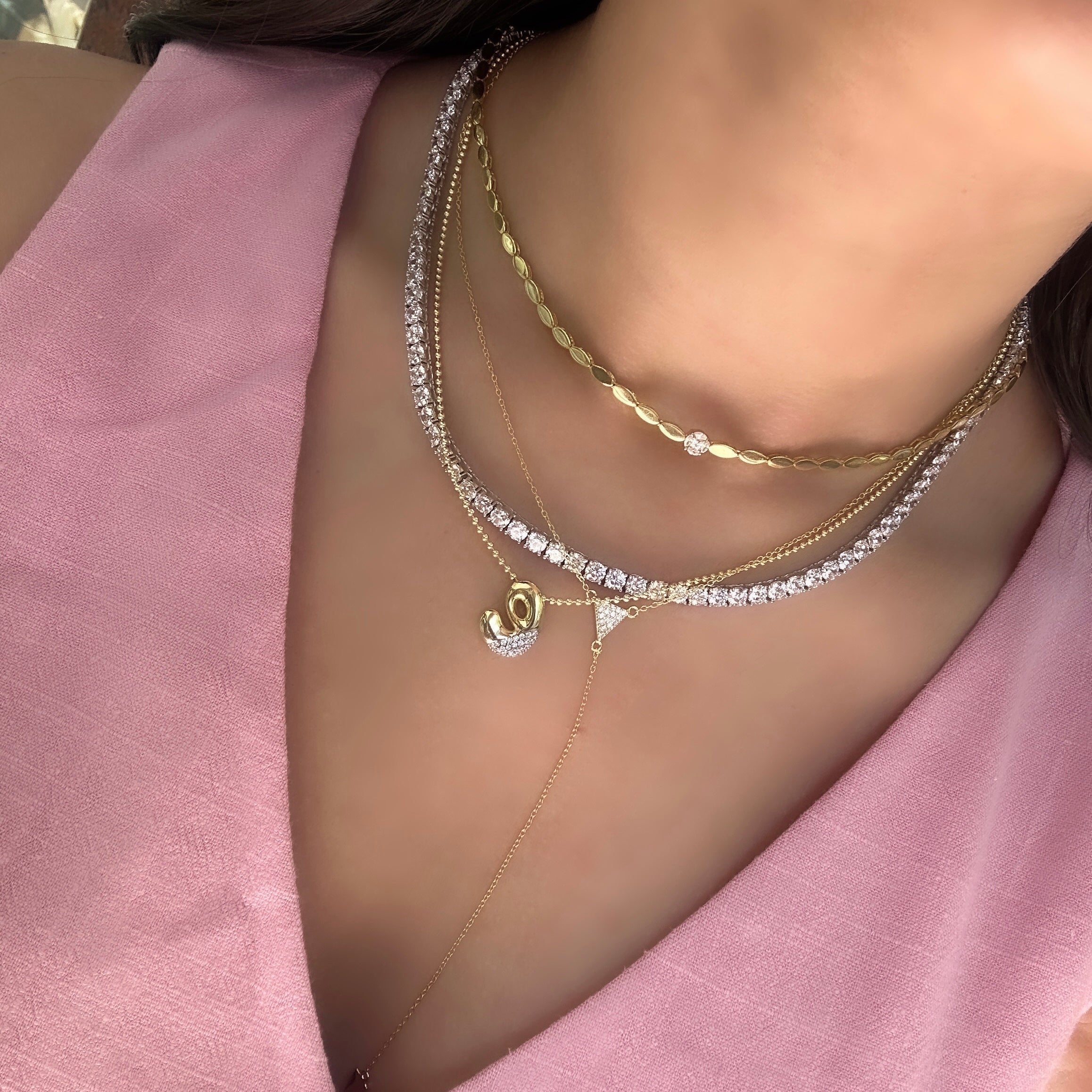 Triangle Taşlı Y Kolye