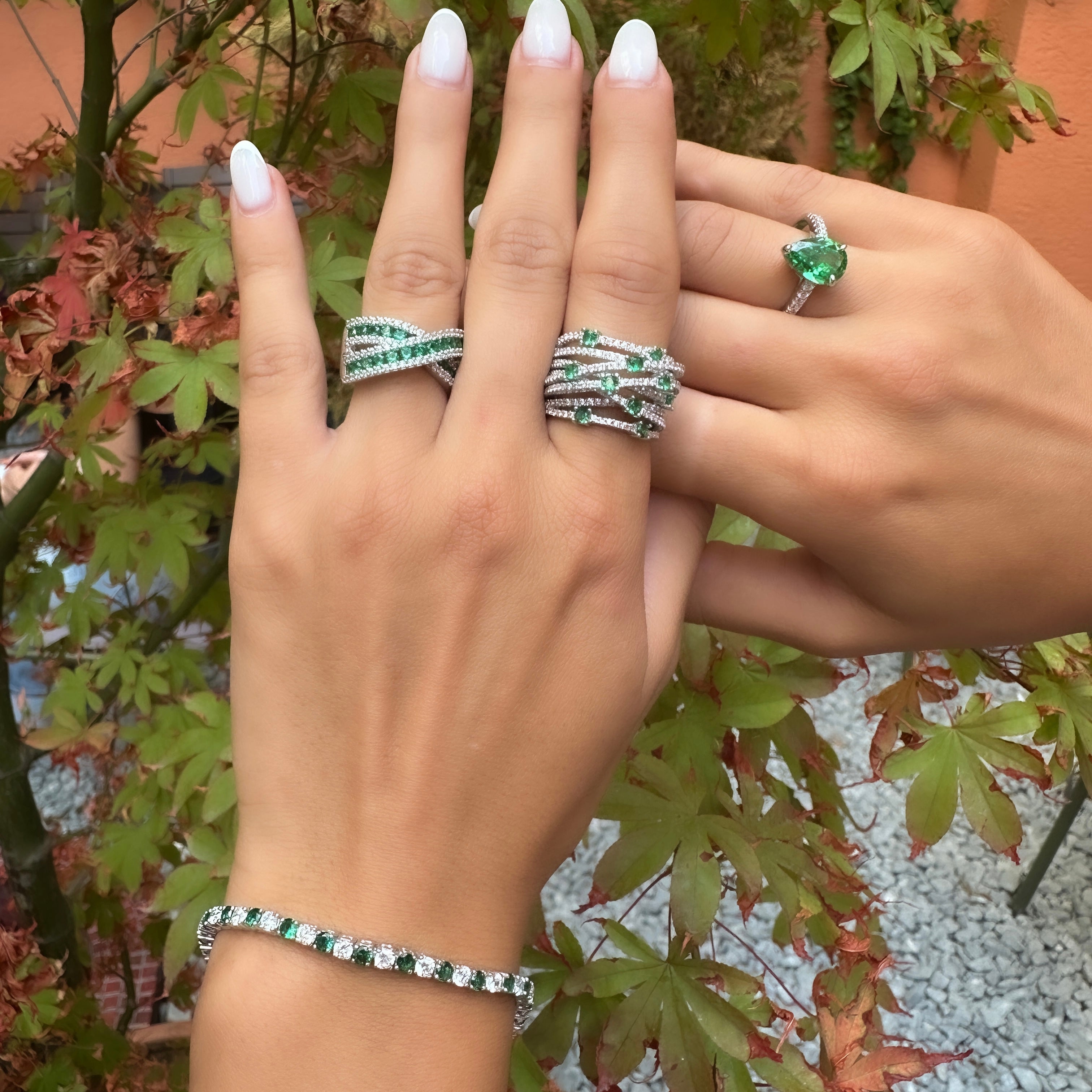 Üç Mm Yeşil Taşlı Suyolu Bileklik