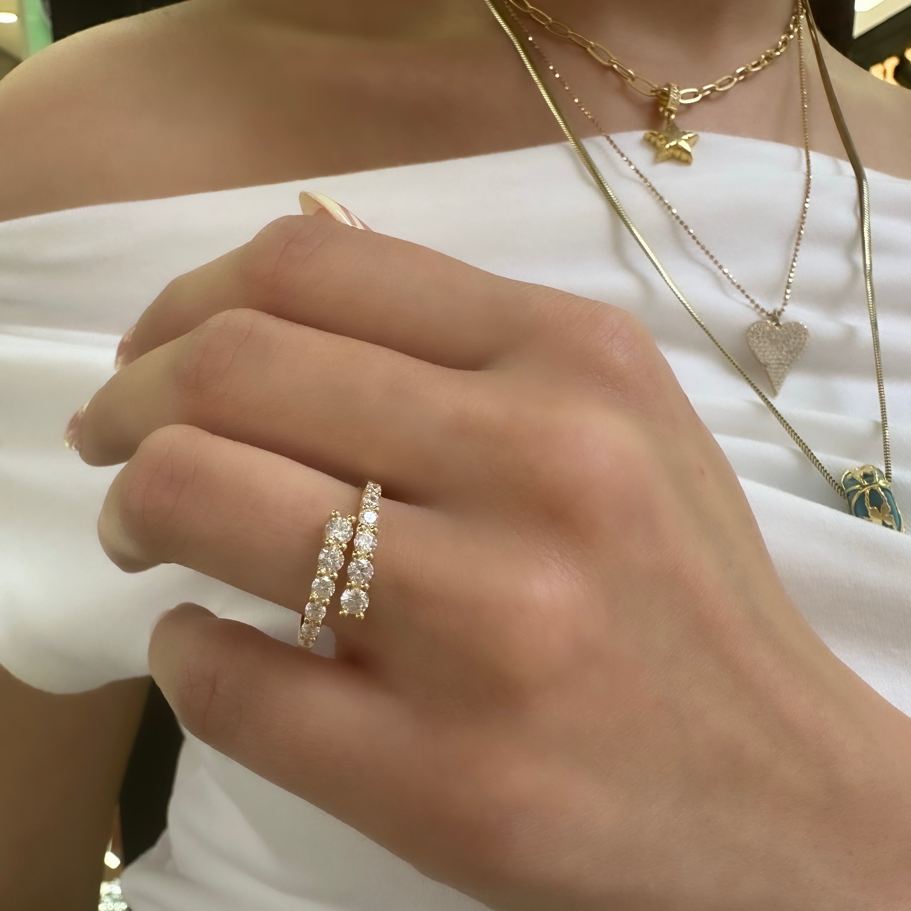 Ivy Minimal Taşlı Yüzük