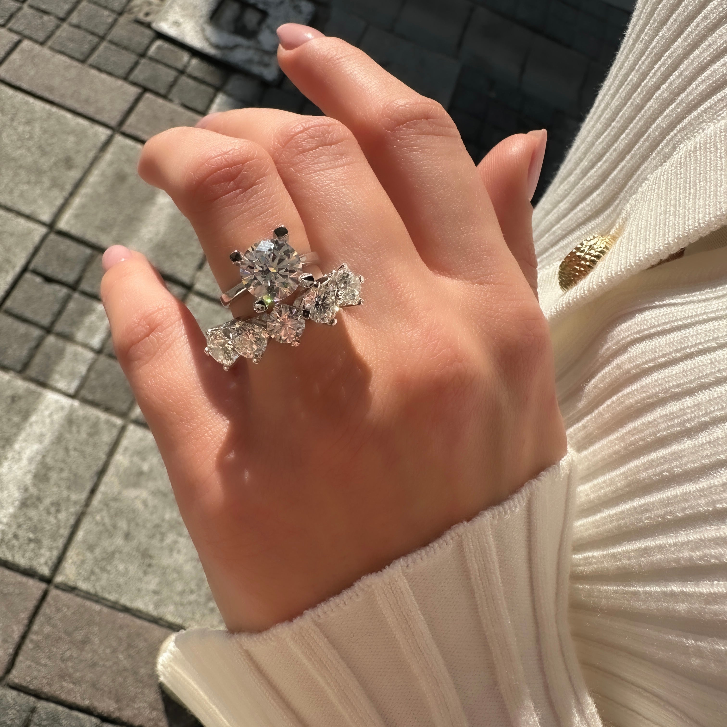 Üç Karat G-Color Beştaş Yüzük