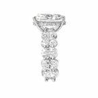 Ovaler G-Farbener Ring mit ovalem Seitenstein
