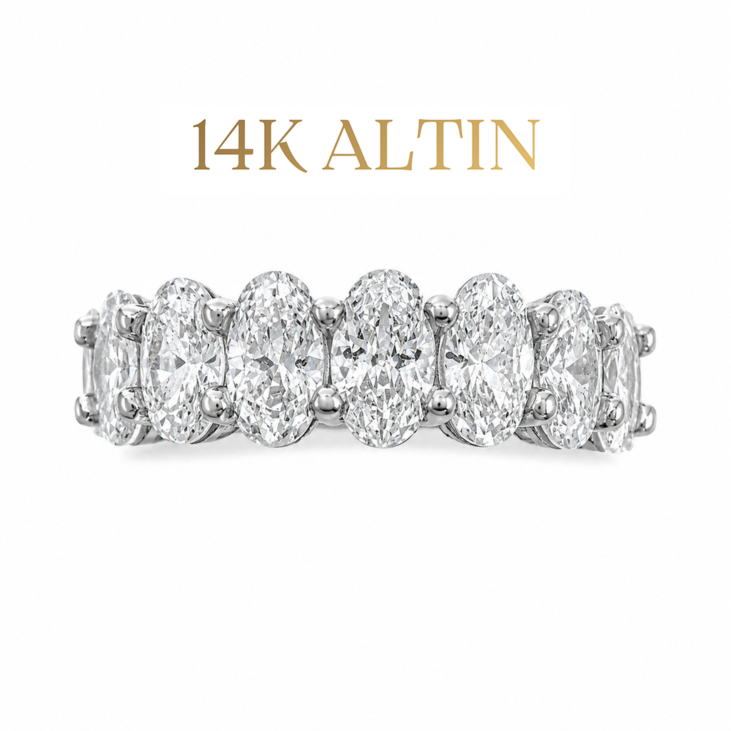 14K Oval Tamtur Yüzük