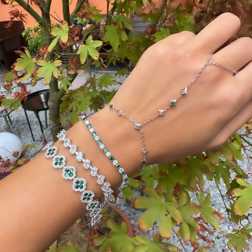 Chole Green Stone Shahmaran Bracelet
