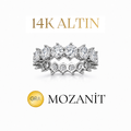 14K Mozanit Tırnaklı Tamtur Yüzük
