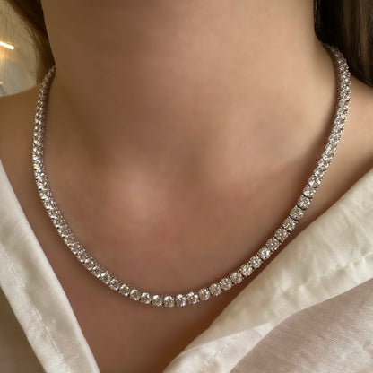 Four mm Moissanite Waterway Necklace