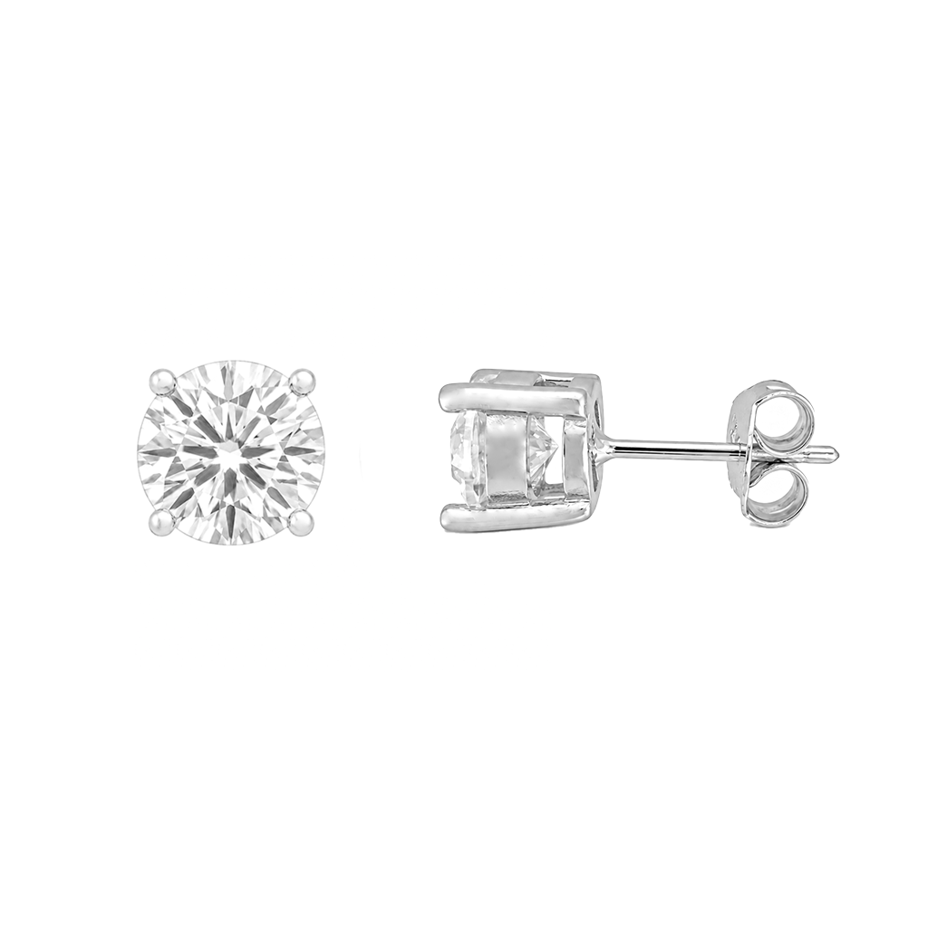 Six mm Solitaire Earring