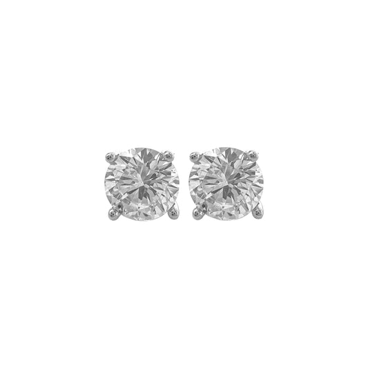 Six mm Solitaire Earring