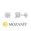 6 mm Mozanit Tektaş Küpe