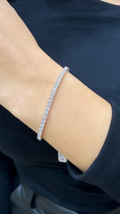 İki Buçuk mm Mozanit Suyolu Bileklik