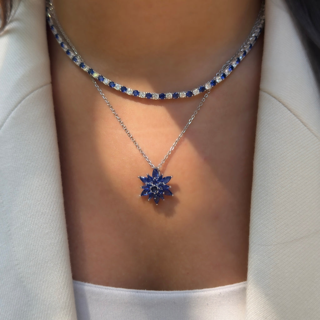 3mm Lapis Lazuli Tennis Necklace