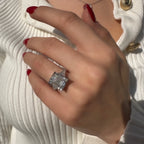 G-Color Yanları Taşlı Baget Yüzük