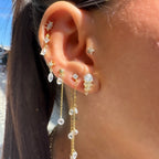 Çoklu Baget Taşlı Küpe