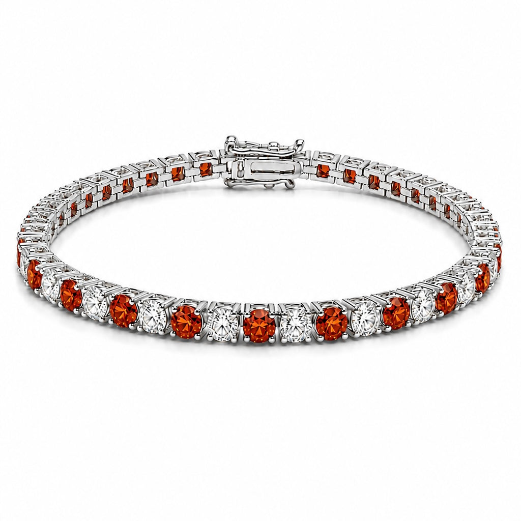 Drei Mm Granat-Armband mit Wassertropfenmuster