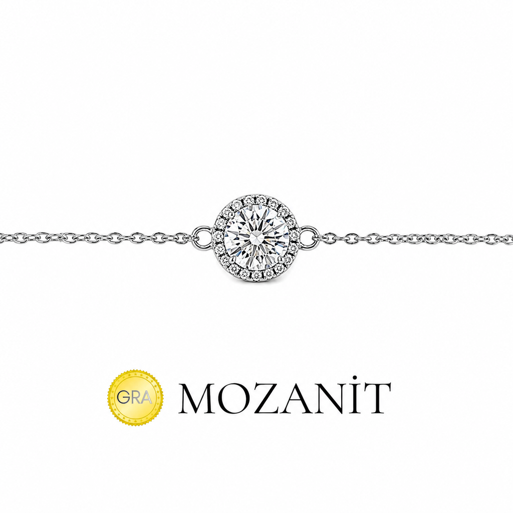 Armband mit Moissanit-Antourage