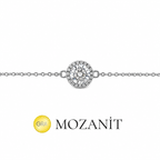 Armband mit Moissanit-Antourage