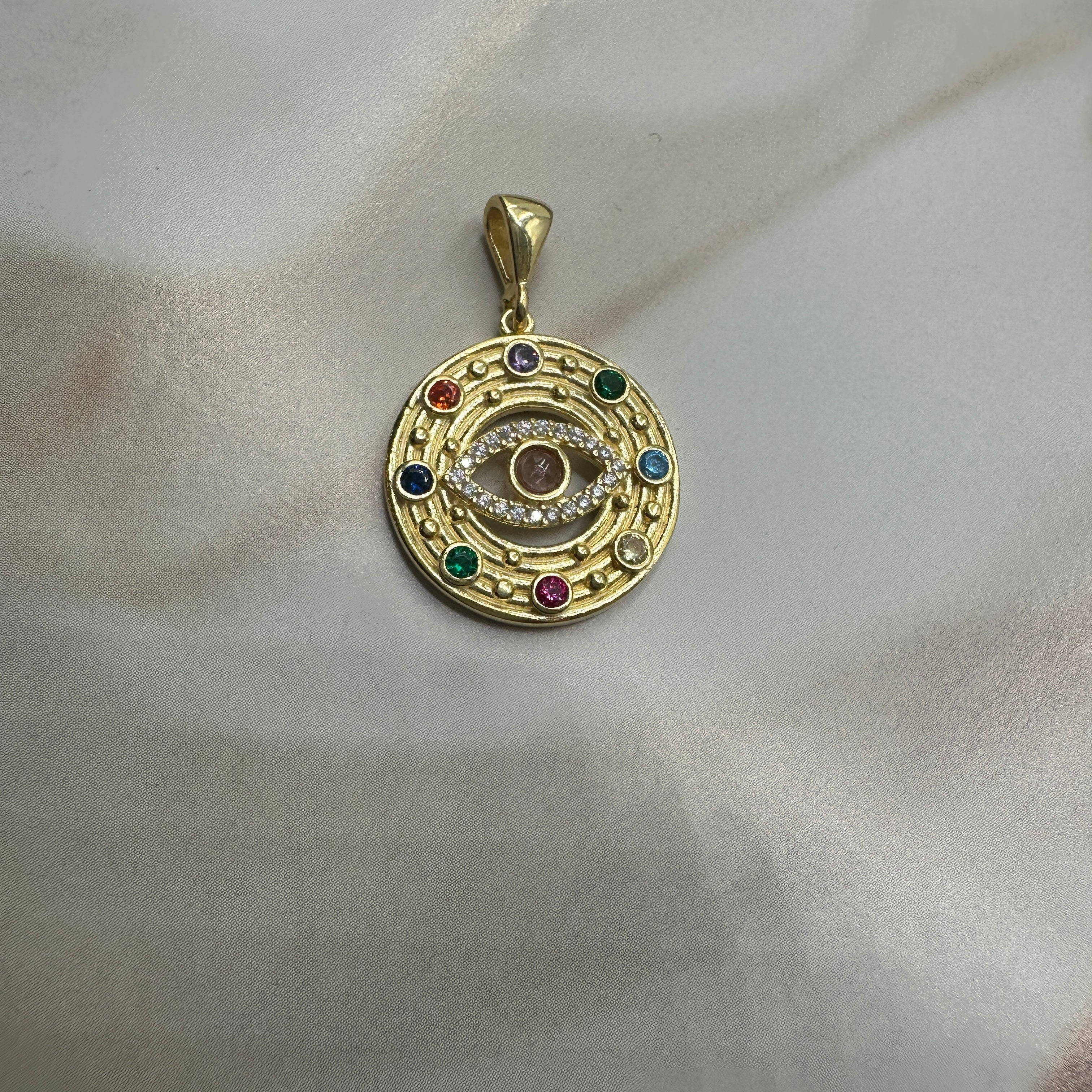 Renkli Taşlı Göz Kolye Ucu