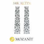 14K Mozanit Süzme  Küpe