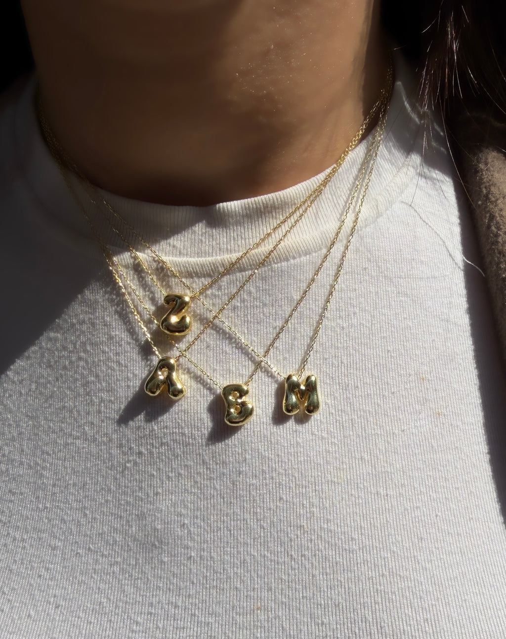 Minimal Bombeli Harf Kolye