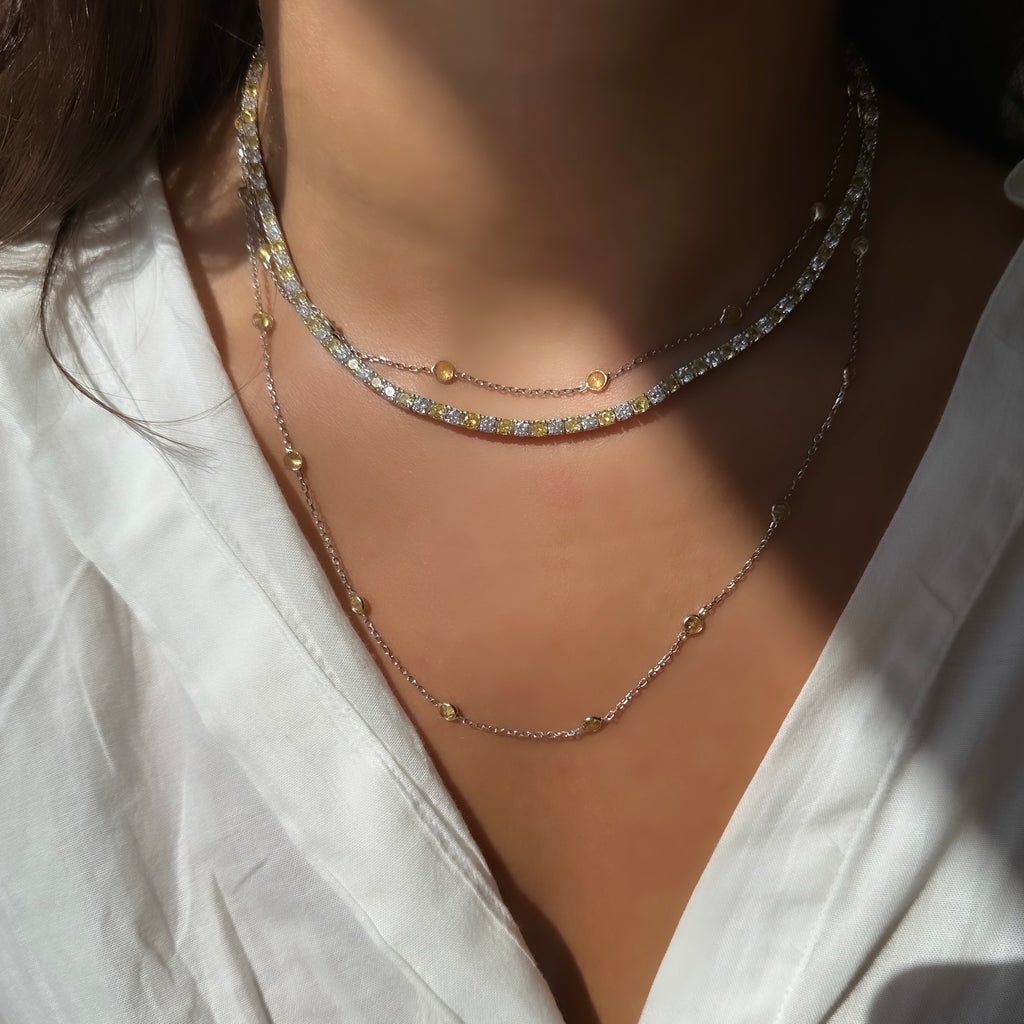 Sarı Taşlı Designer Zincir