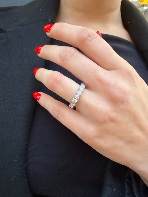 Orta Boy Taşlı Mozanit Tamtur Yüzük