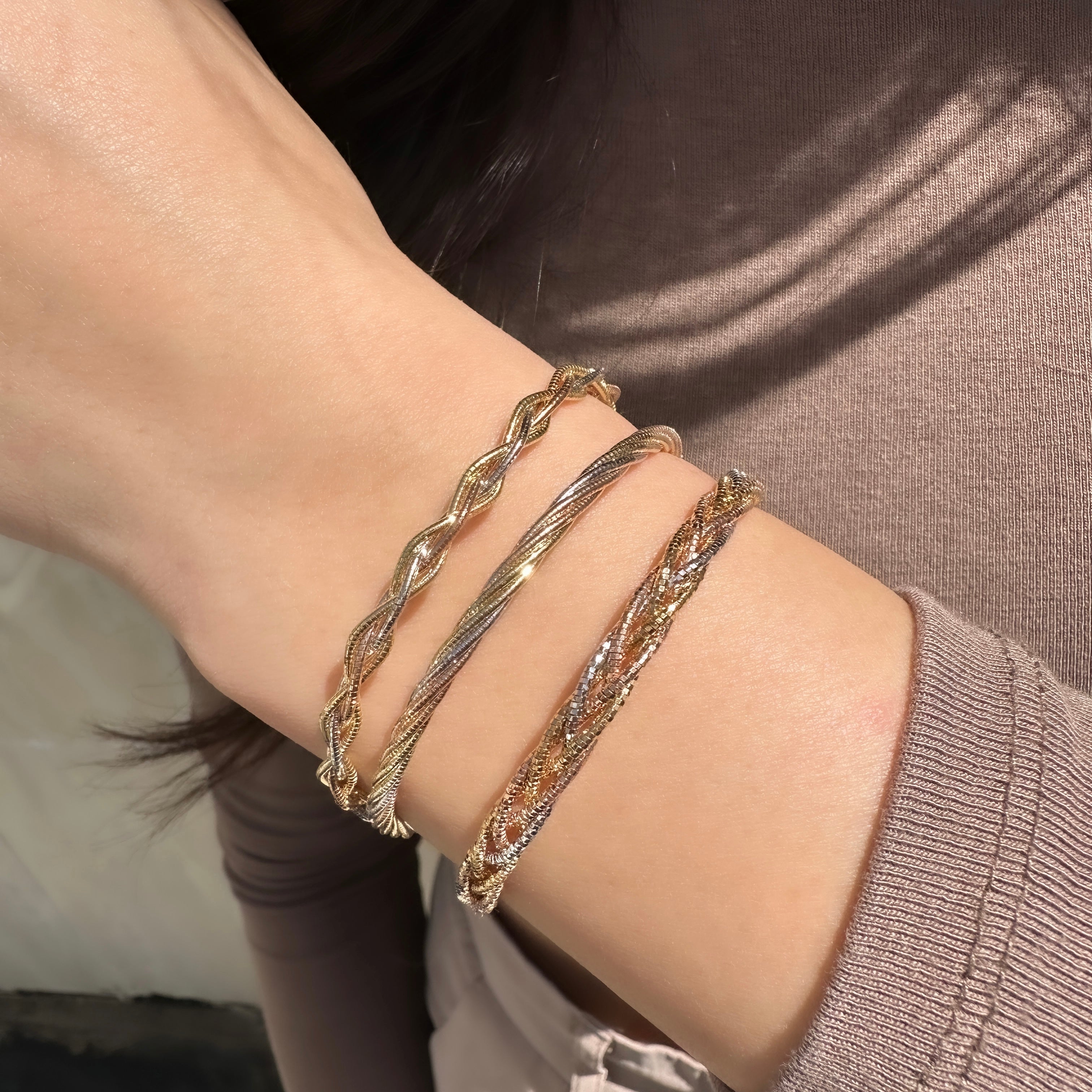 Hasır Örgü İtalyan Bileklik