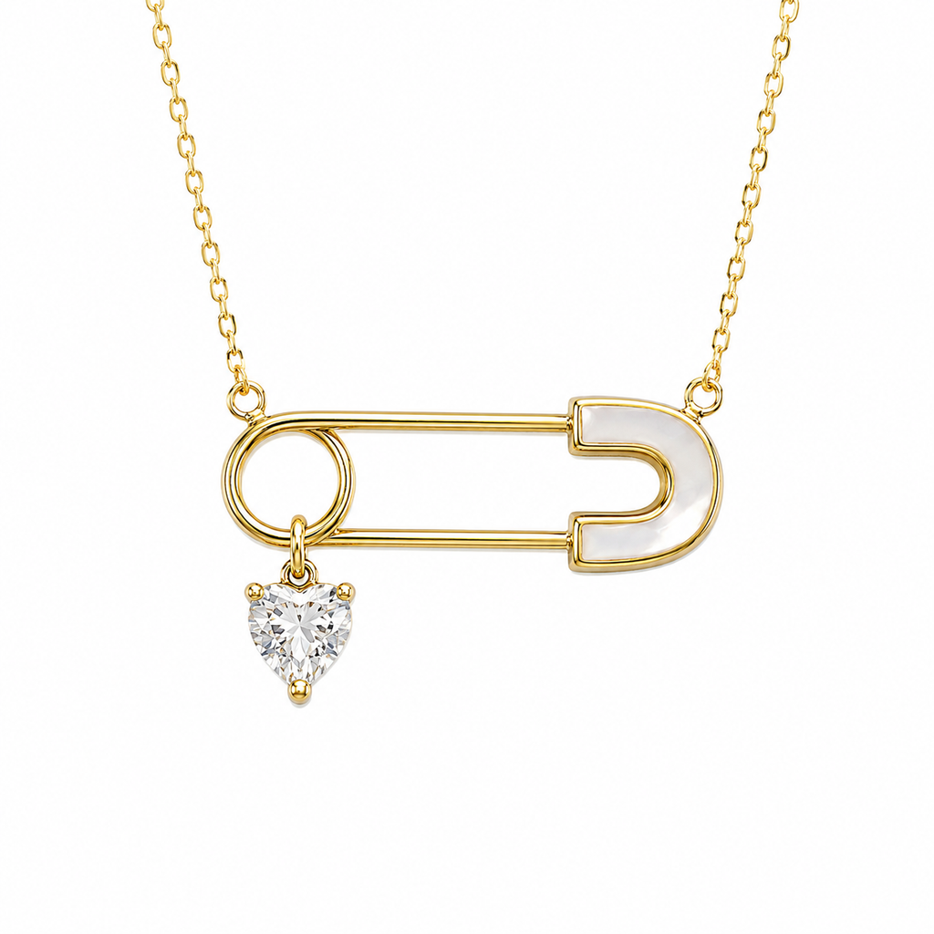 Mother-of-Pearl Paperclip Necklace
