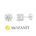 7 mm Mozanit Tektaş Küpe