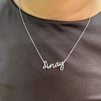 Taşlı Kişiye Özel İsim Kolye