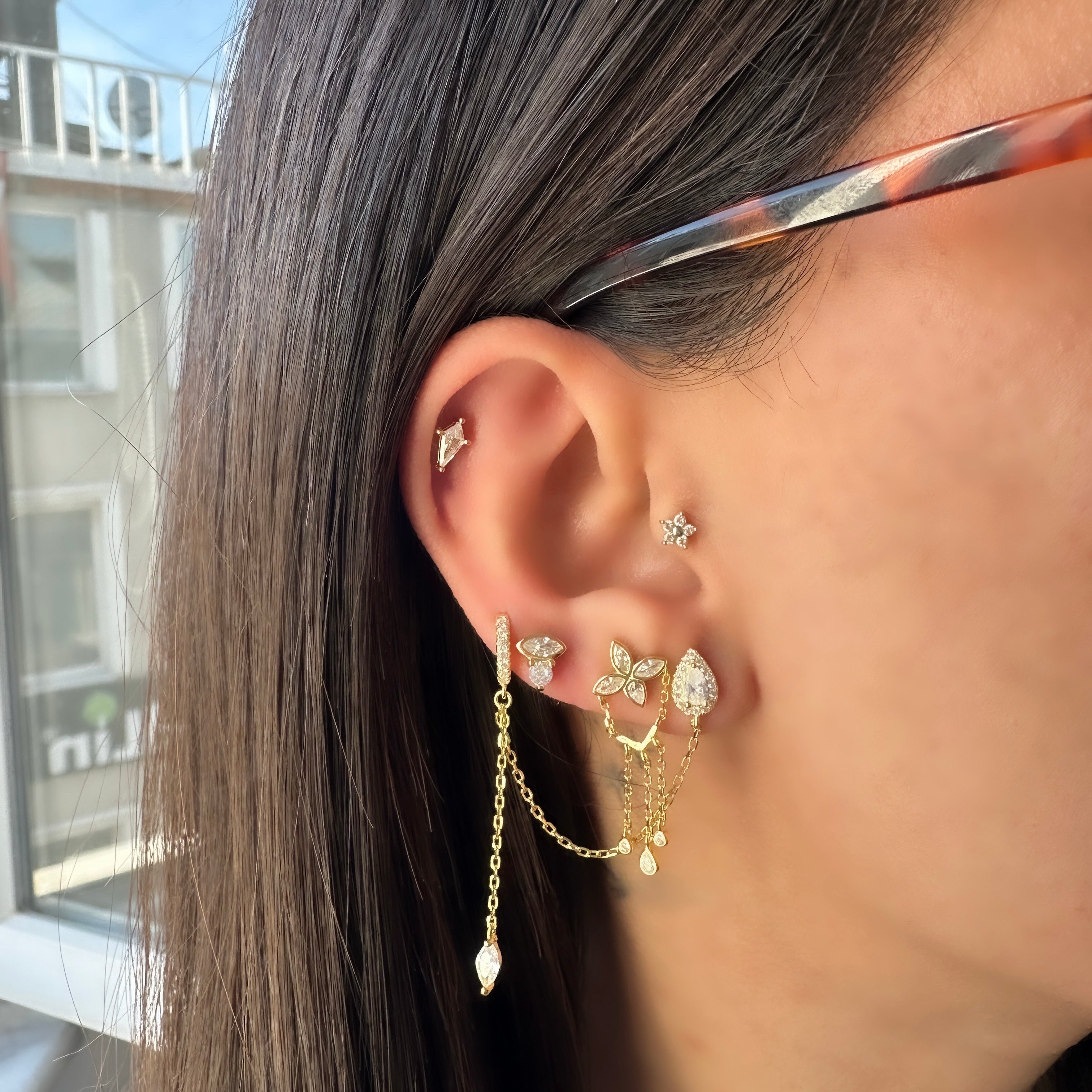 Markiz Design Trio Sallantılı Küpe