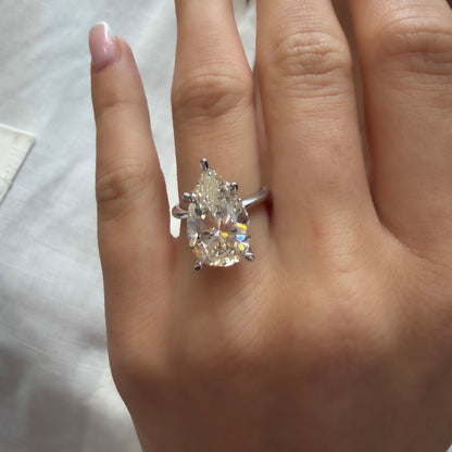 Taşlı Montür G-Color Pear Yüzük