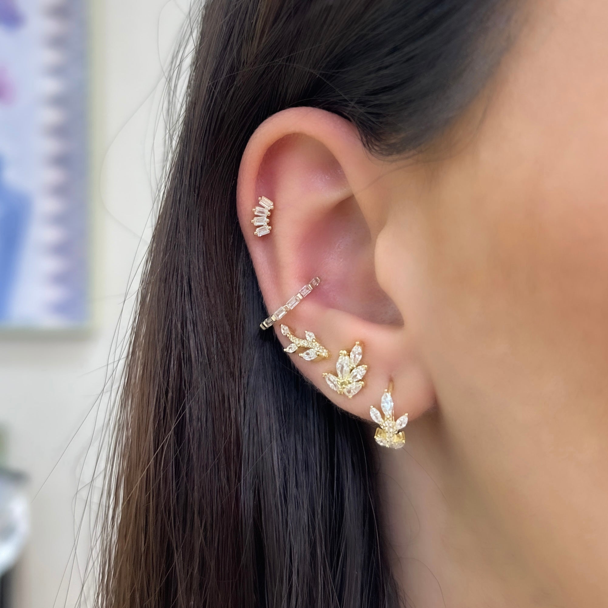 Taşlı Toba Halka Küpe