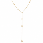 Teardrop Stone Y Necklace