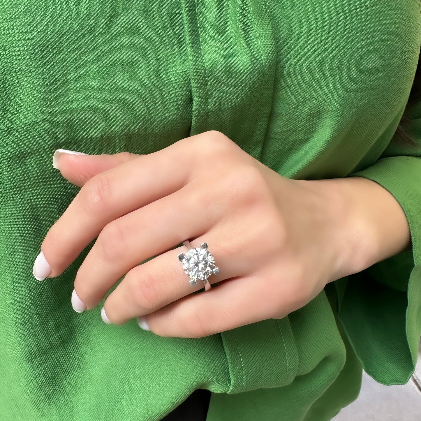 14K Dört Karat Mozanit Tektaş Yüzük