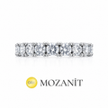 Small Stone Moissanite Eternity Ring